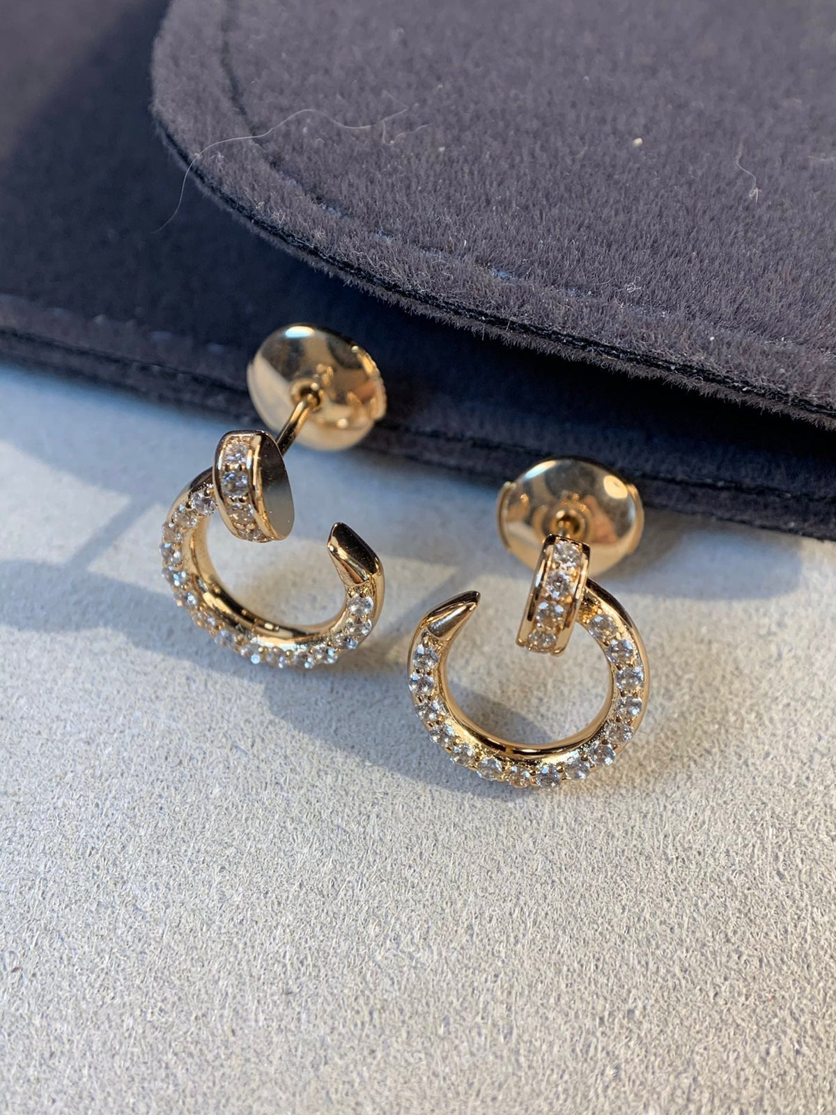 DIANA JUSTE EARRINGS GOLD DIAMONDS