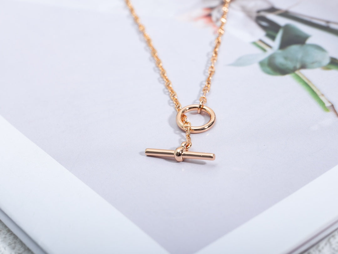 DIANA ECHAPPEE NECKLACE PINK GOLD