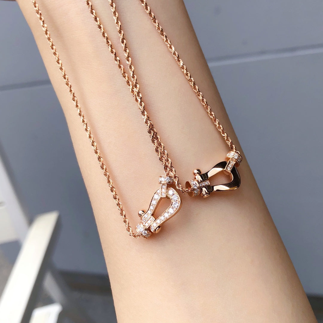 DIANA FORCE 10 PINK GOLD DIAMOND NECKLACE