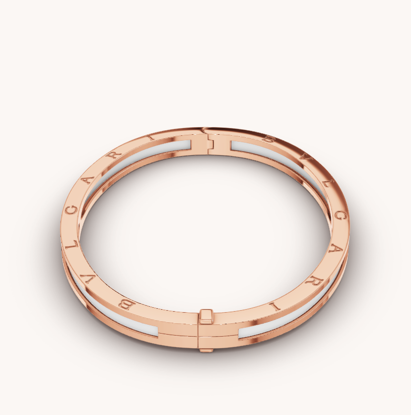 DIANA ZERO 1 PINK GOLD WITH WHITE CERAMIC BRACELET