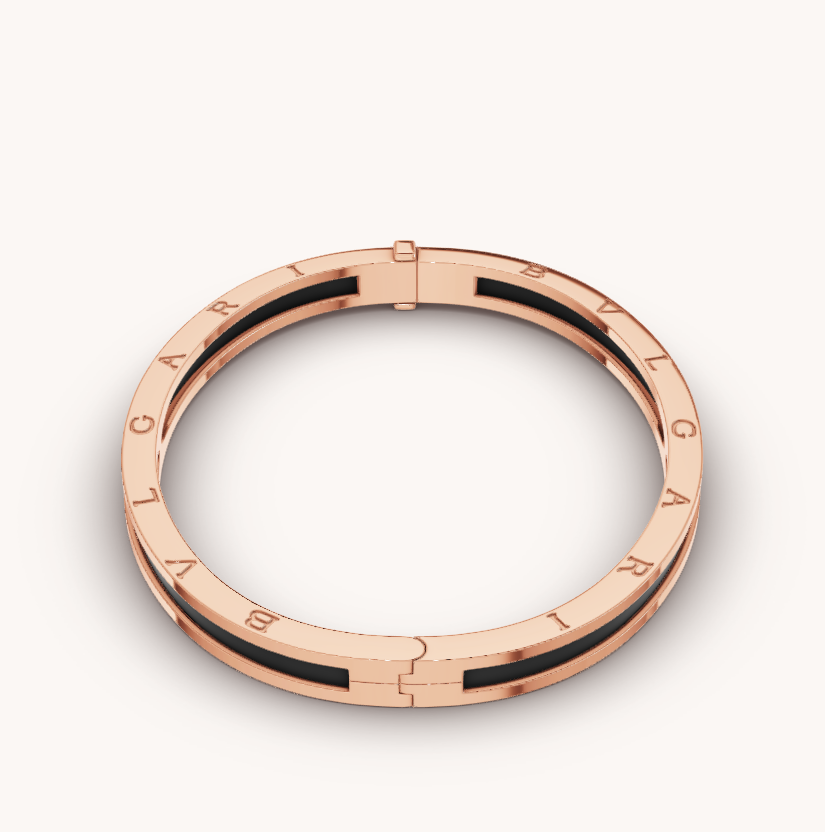 DIANA ZERO 1 PINK GOLD WITH BLACK CERAMIC BRACELET