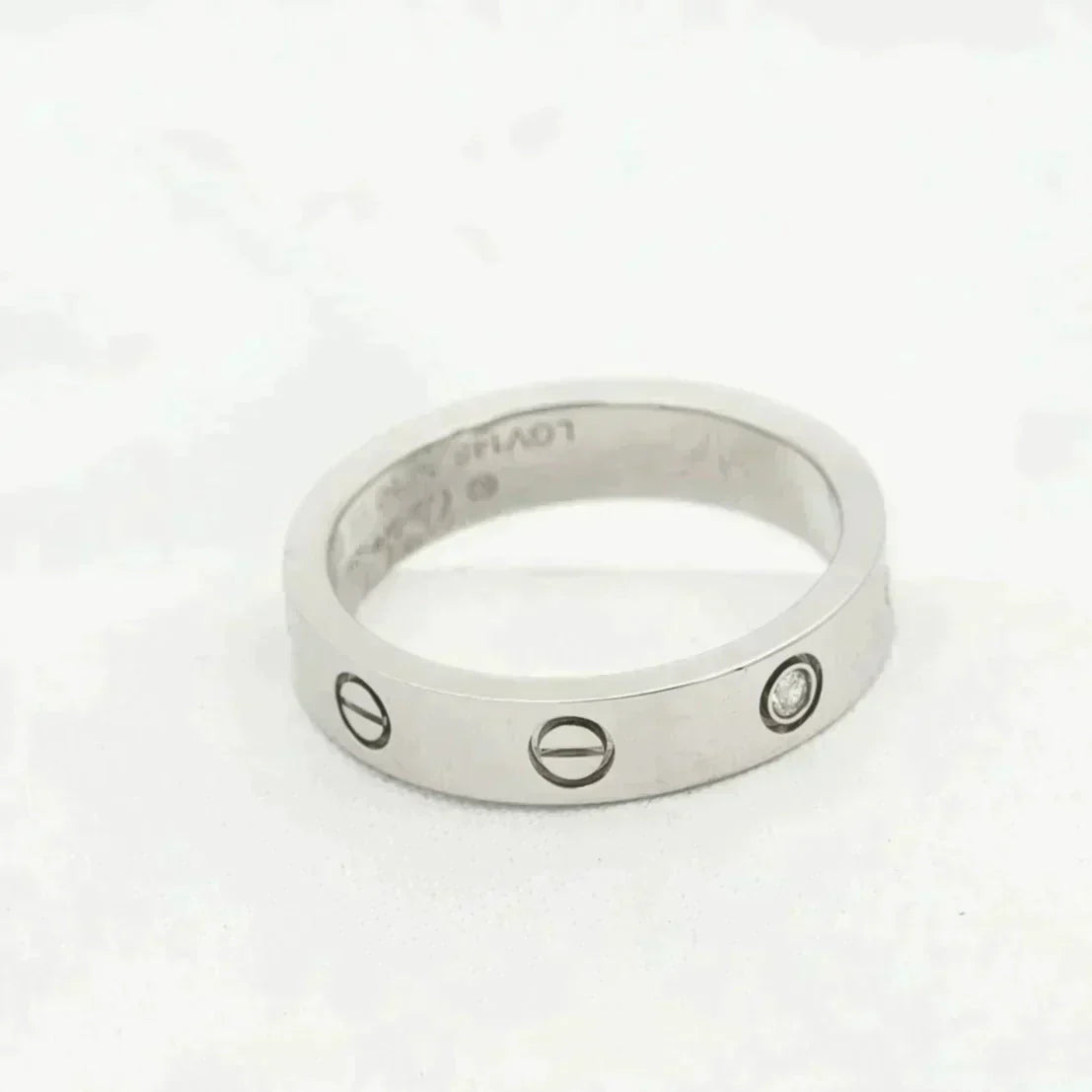 DIANA LOVE RING 4MM 1 DIAMOND SILVER