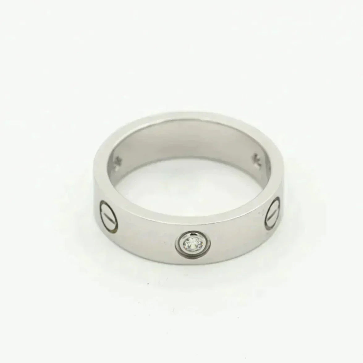 DIANA LOVE RING 5.5MM 3 DIAMONDS SILVER