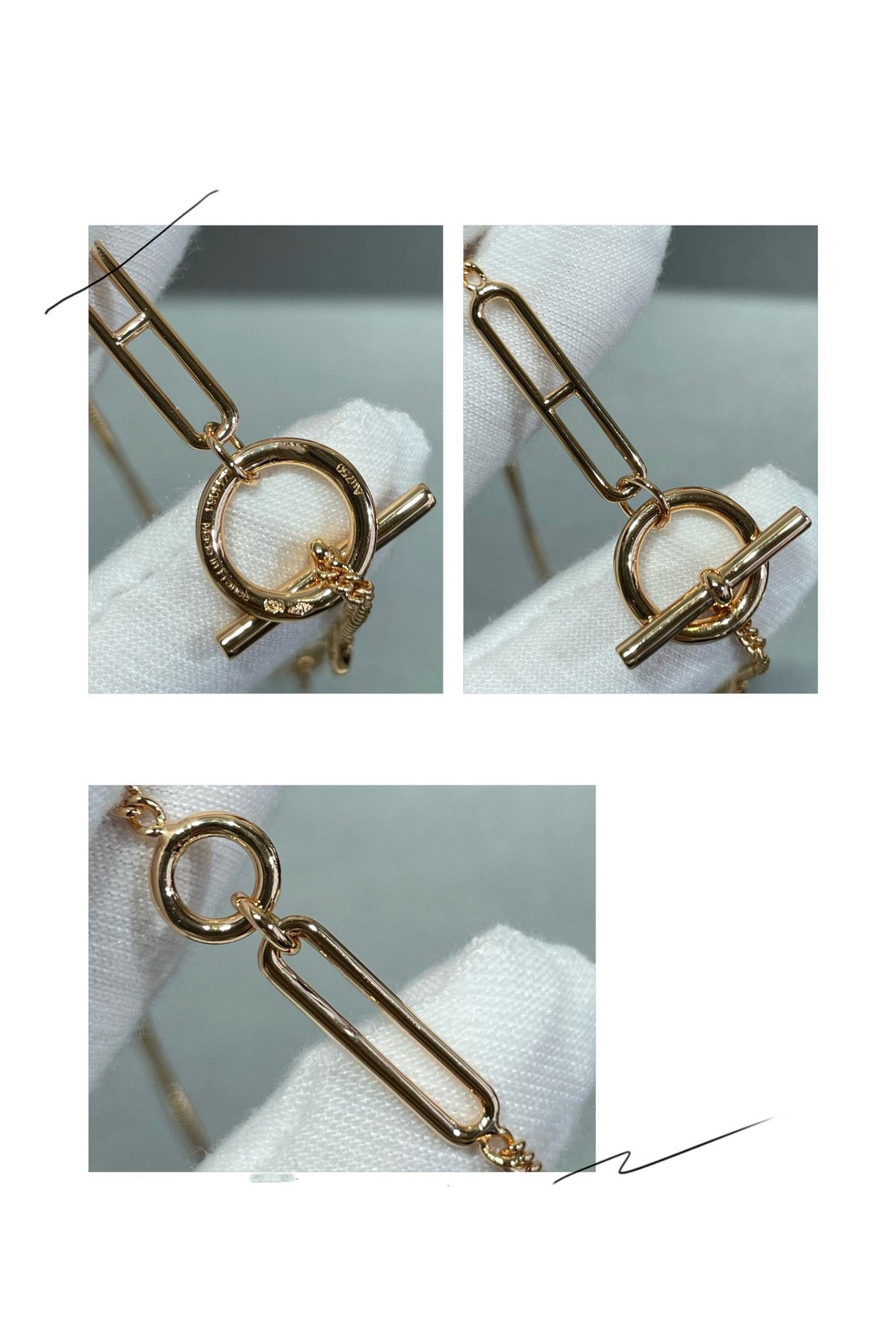 DIANA HM STERLING SILVER CHAINE D'ANCRE HEART