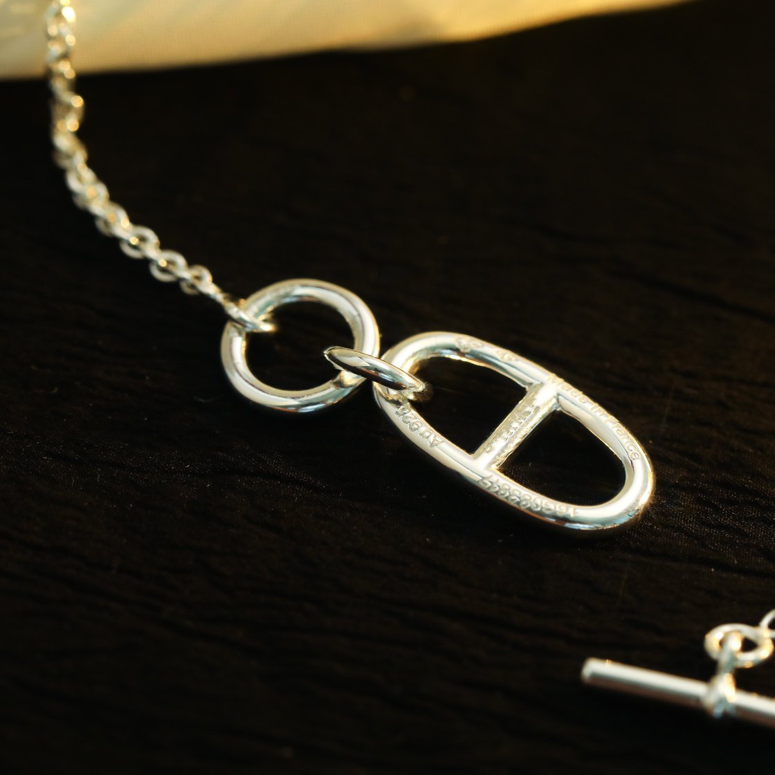 DIANA HM CHAINE D'ANCRE PENDANT NECKLACE STERLING SILVER