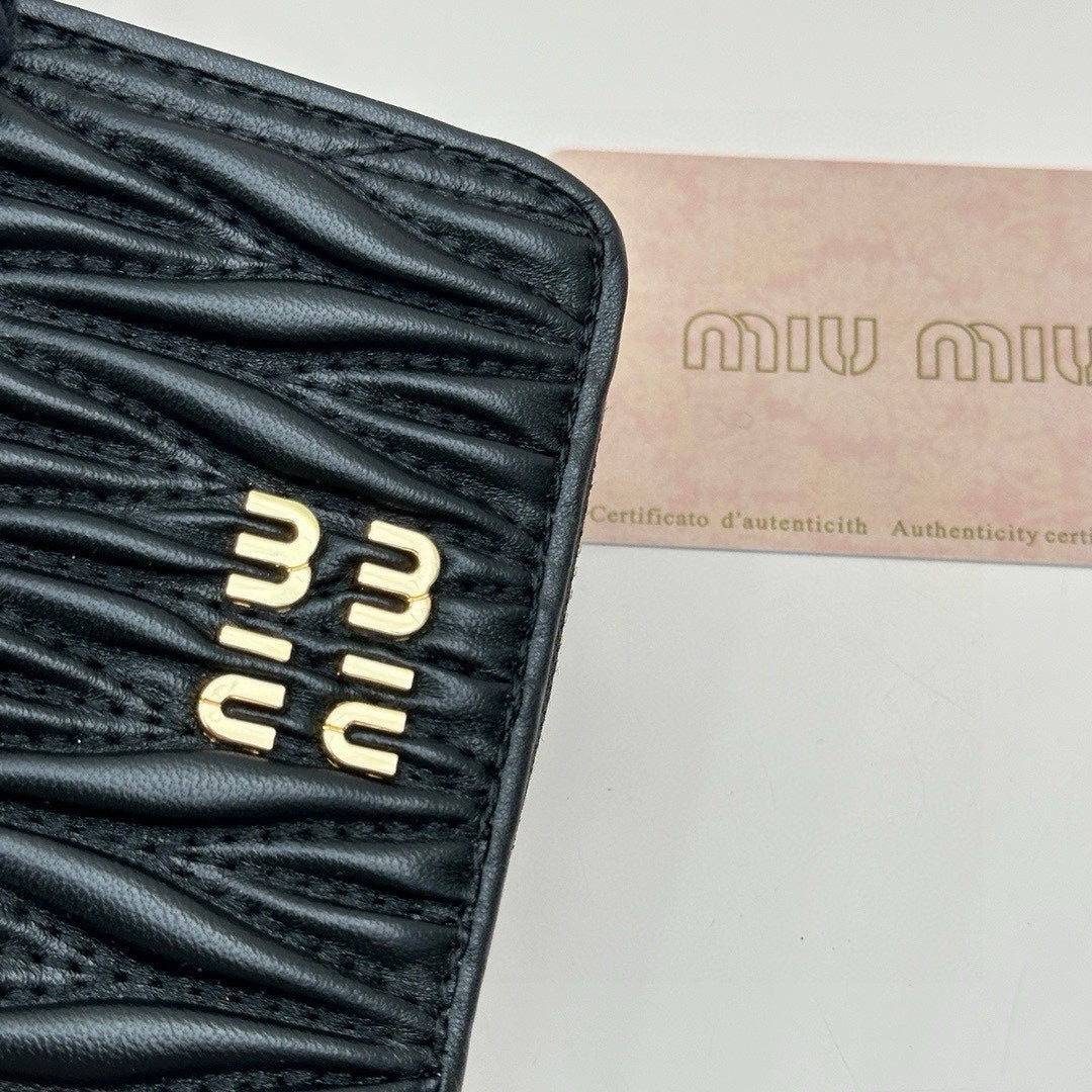 SMALL MATELASS¨¦ WALLET 10 IN BLACK LEATHER
