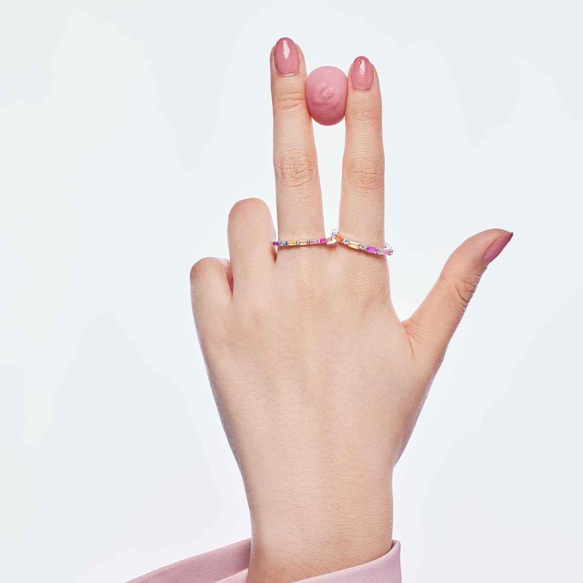 [HOT]Exquisite Multicolored Emerald Cut Daily Ring