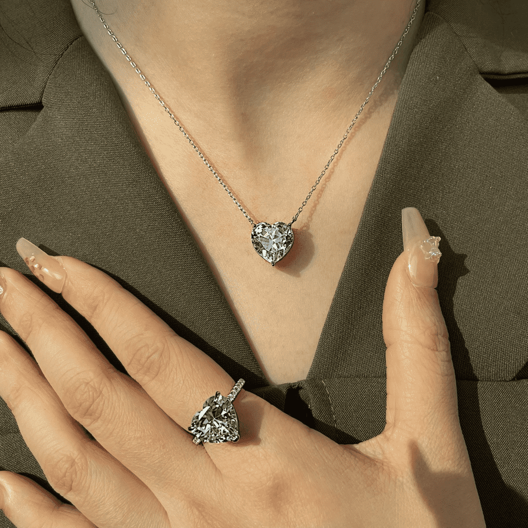 [HOT]6.0 carat Radiant Heart Shape Necklace