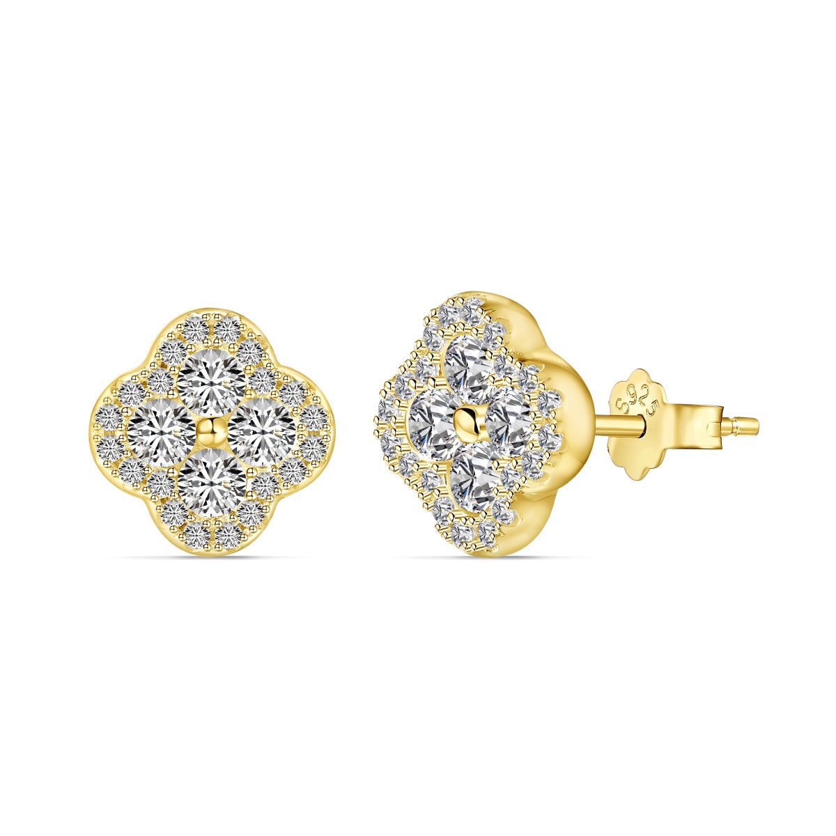 [HOT]Four-Leaf Clover Flower Shaped Earrings