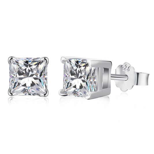 [HOT]1.0 Carat Radiant Princess Cut Wedding Earrings