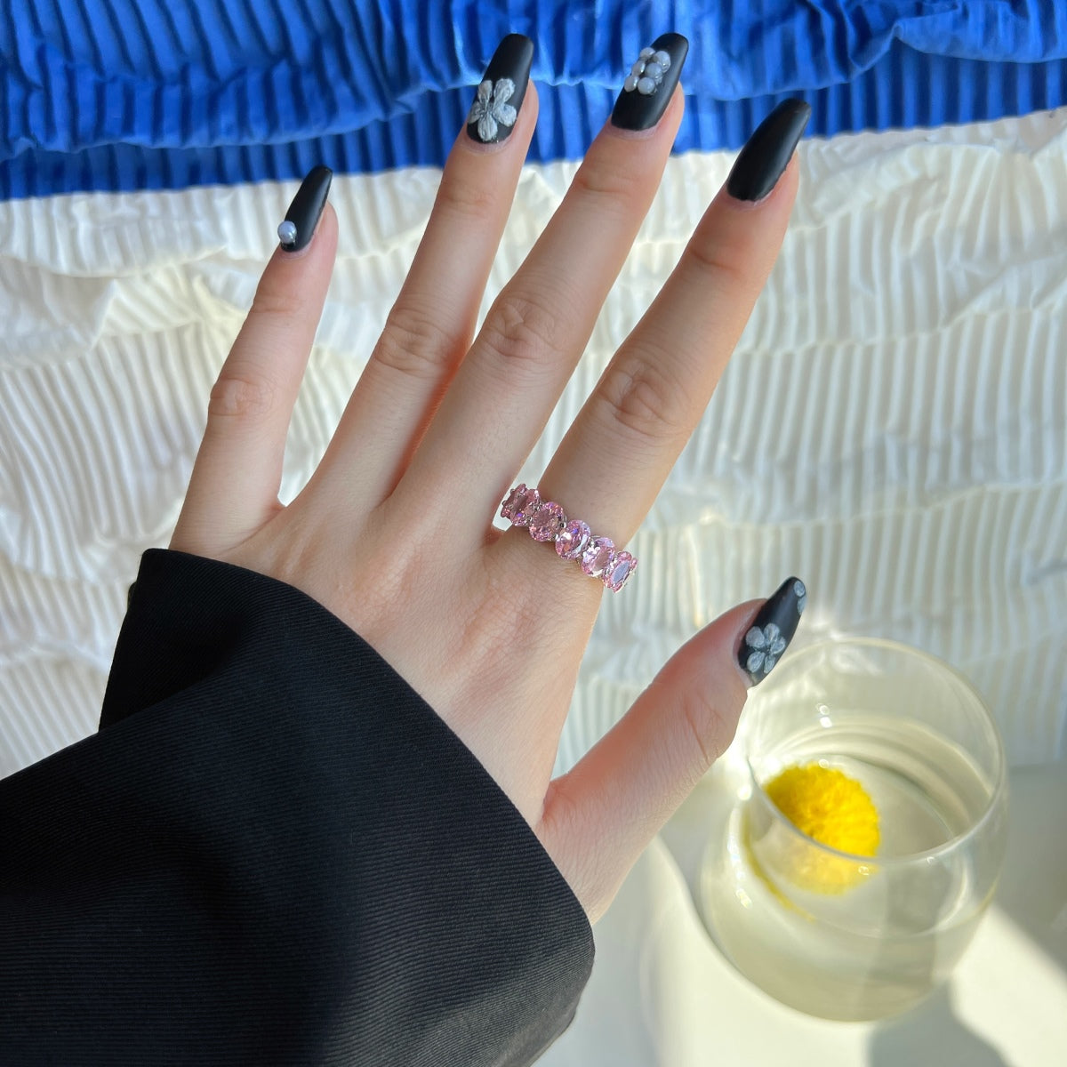 [HOT]Dainty Elongated Cushion Cut Tennis Ring