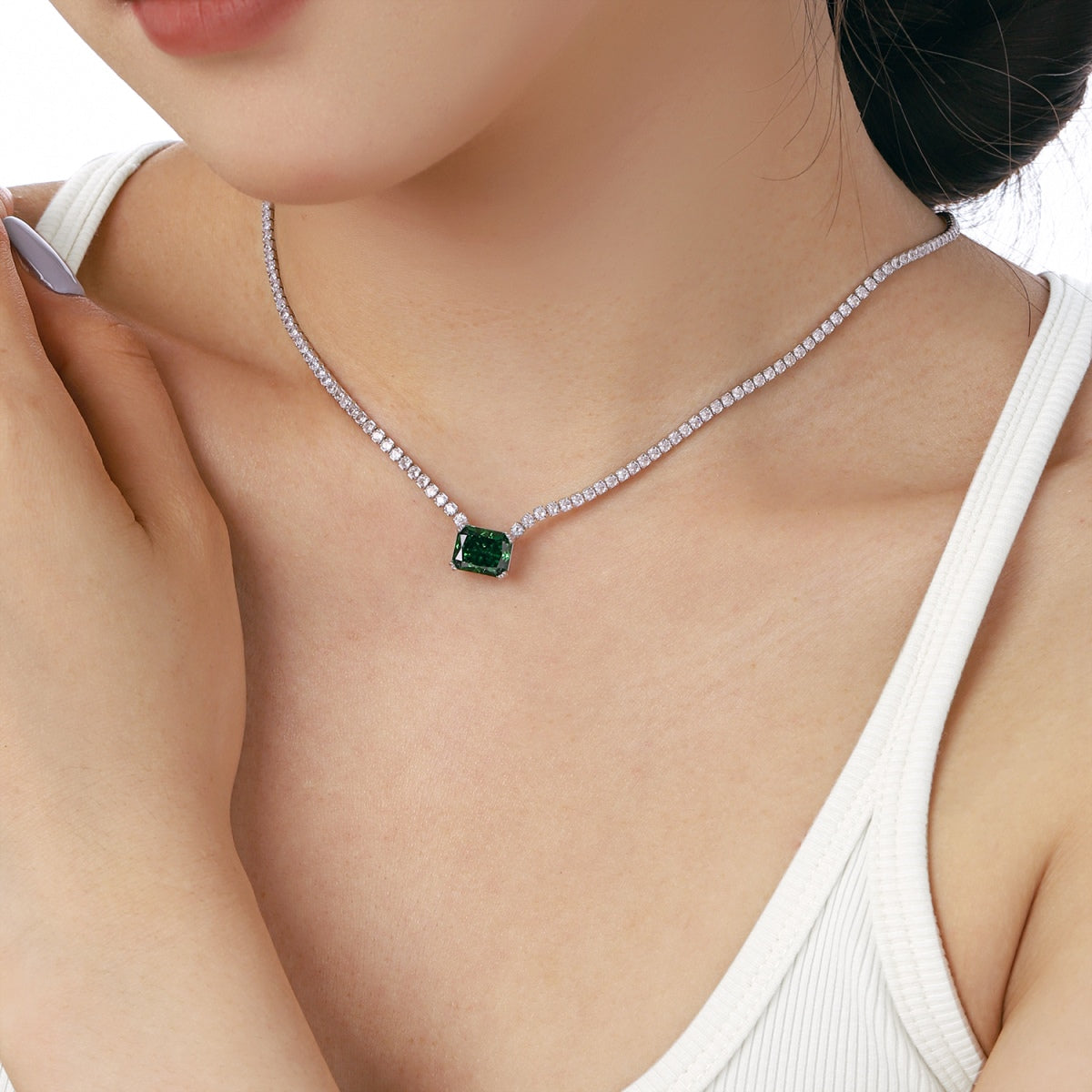 [HOT]4.0 Carat Elegant Radiant Cut Necklace