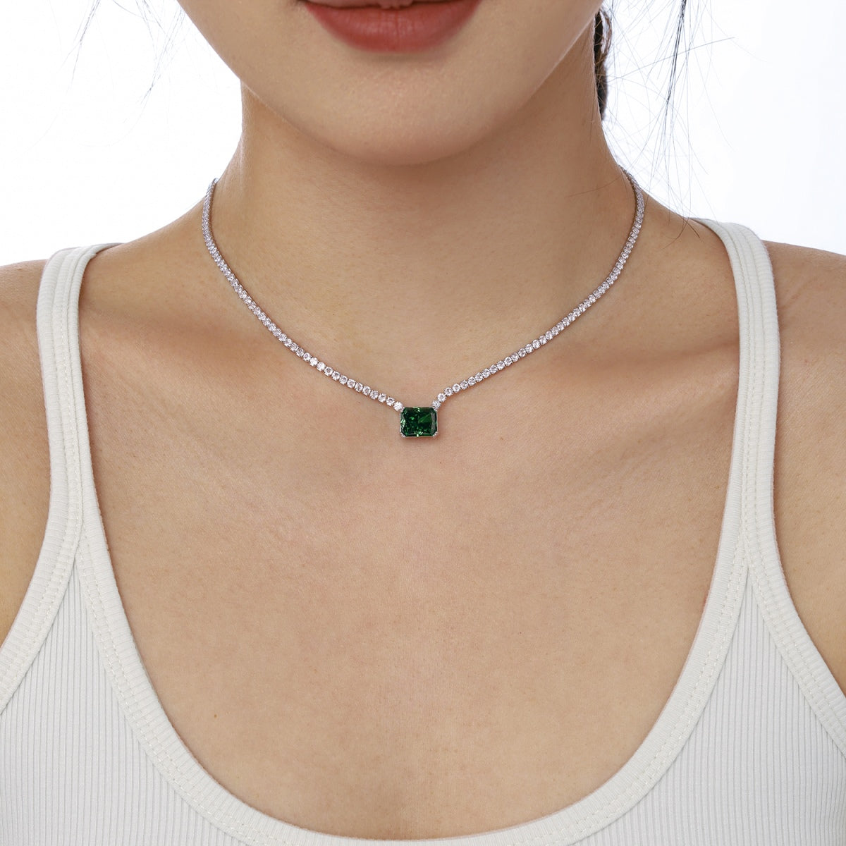[HOT]4.0 Carat Elegant Radiant Cut Necklace