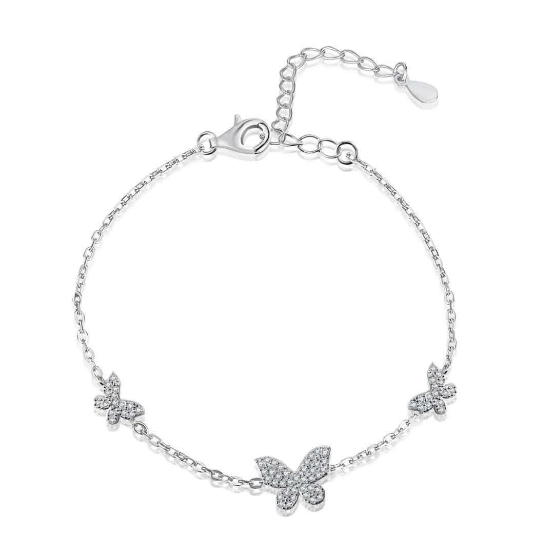 [HOT]Delicate Butterfly Pendant Bracelet