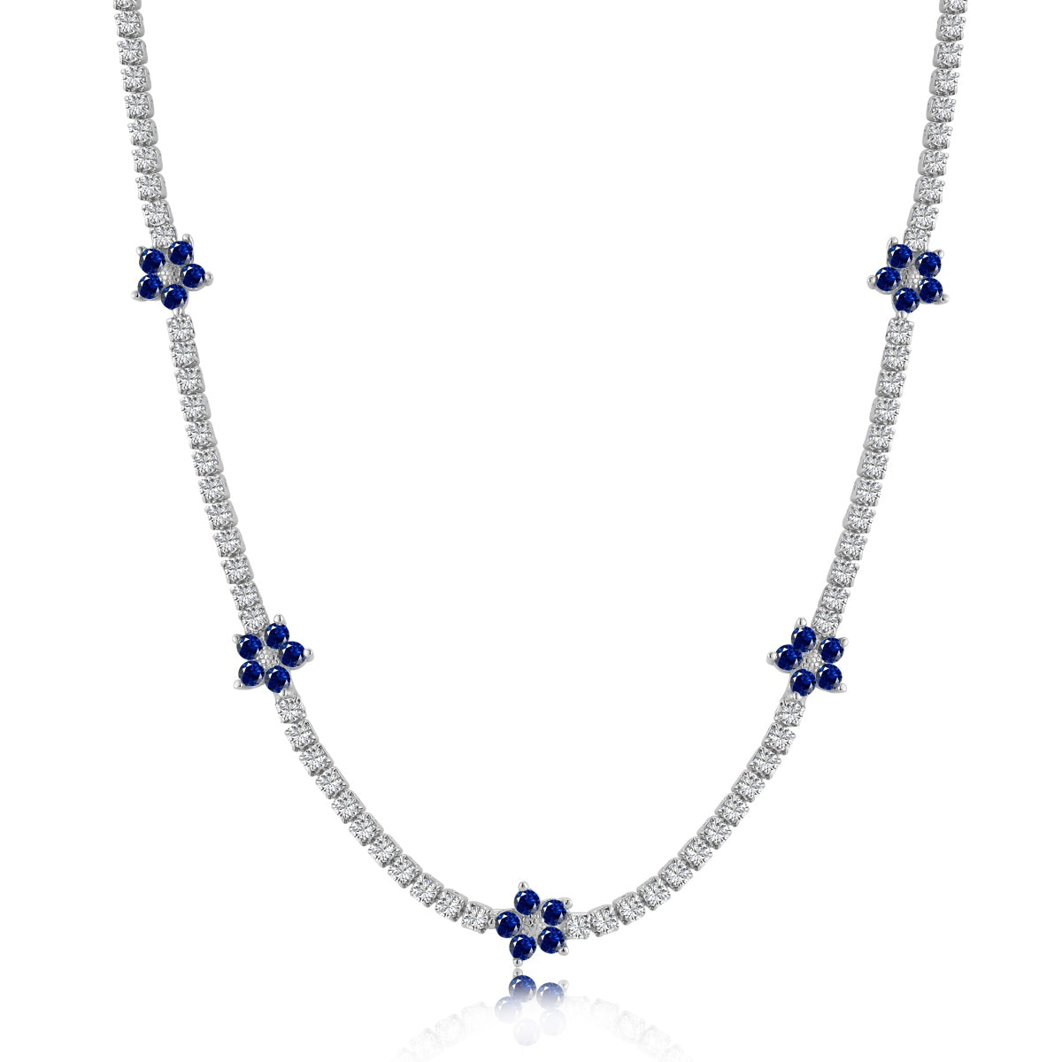 [HOT]Luxurious Colorful Flower Tennis Necklace