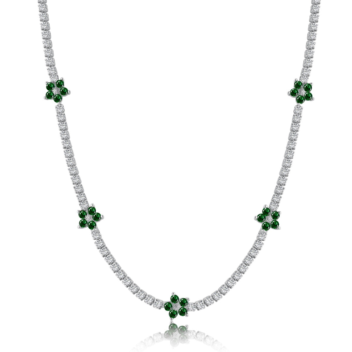 [HOT]Luxurious Colorful Flower Tennis Necklace