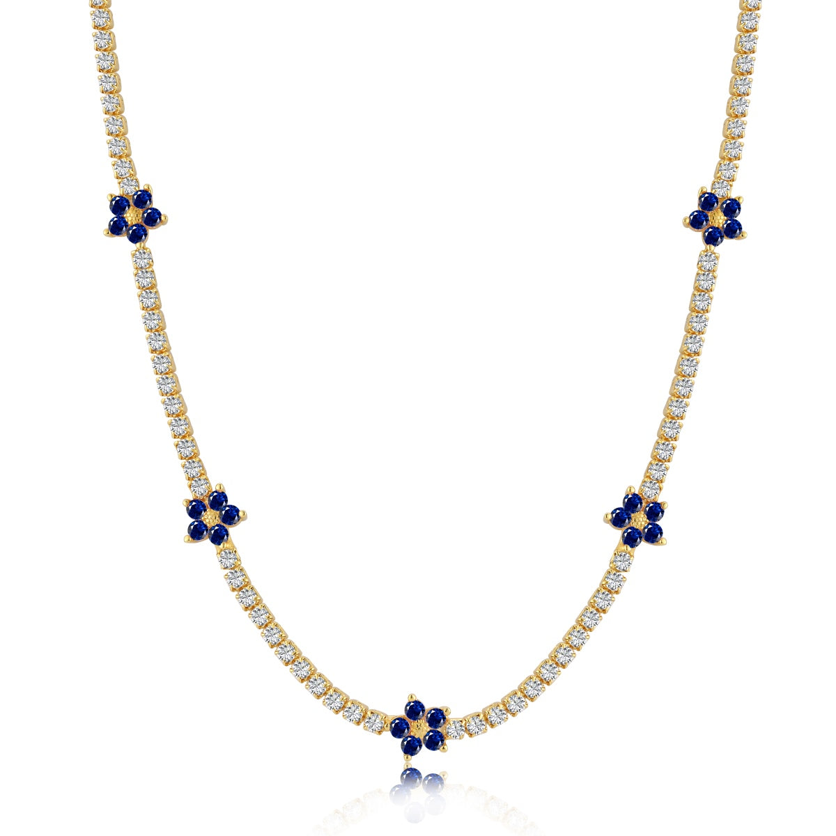 [HOT]Luxurious Colorful Flower Tennis Necklace