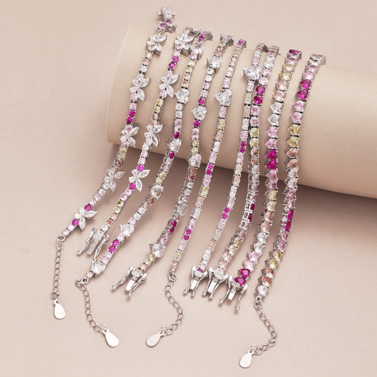 [HOT]Sparkling Colorful Full Heart Tennis Necklace