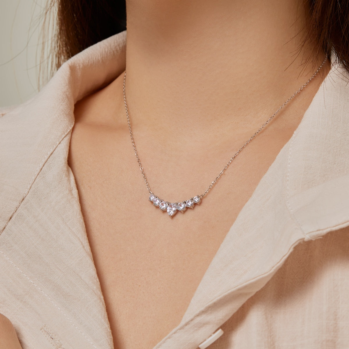 [HOT]Dainty Colorful Heart Necklace