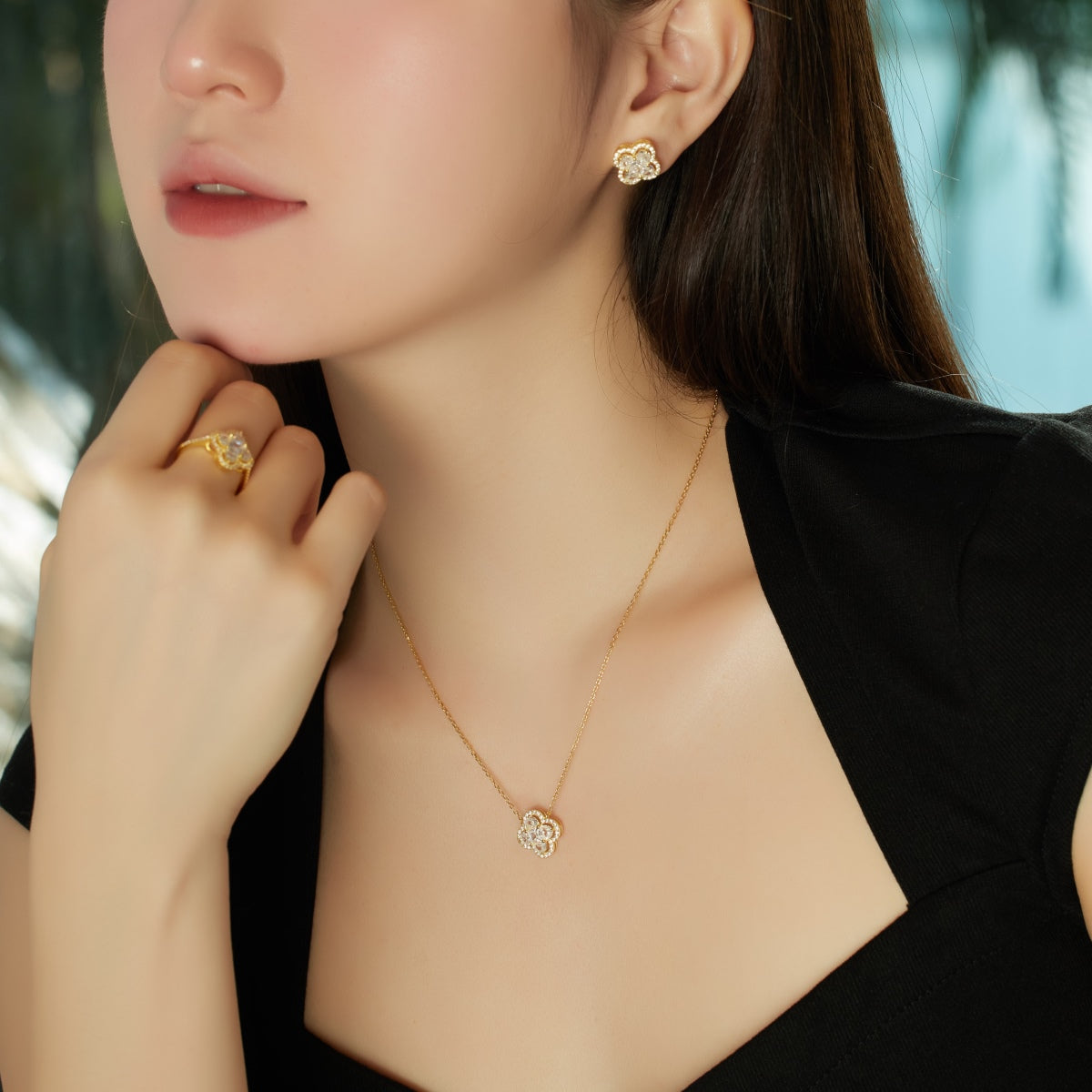 [HOT]Lucky Four-Leaf Clover Exquisite Earrings