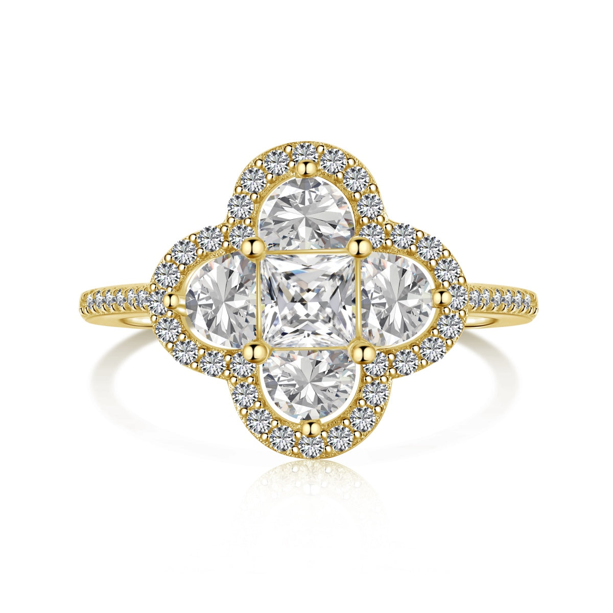 [HOT]Luxurious Eternity Flower Shape Banquet Ring