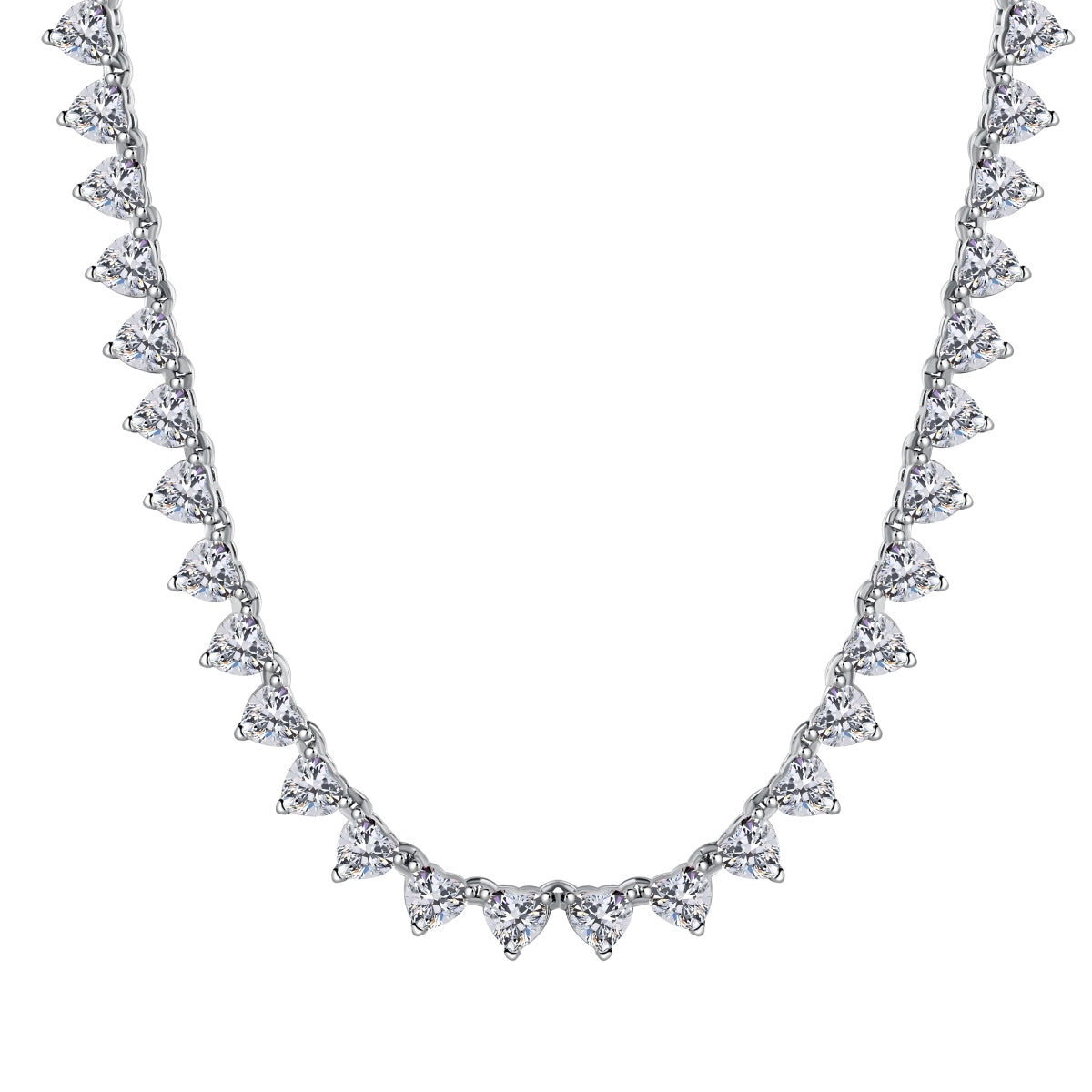 [HOT]Ornate Heart Cut Tennis Necklace