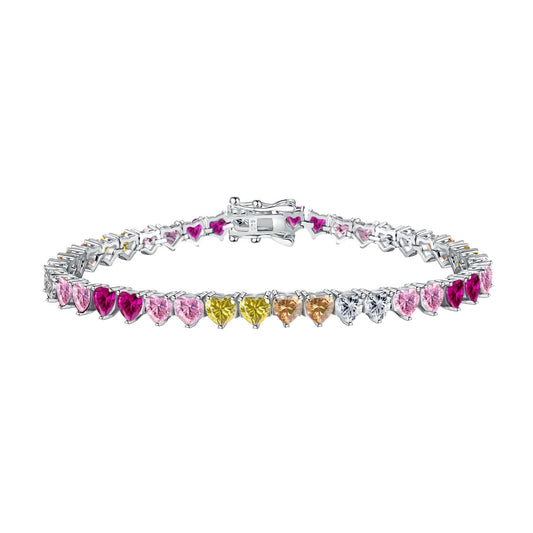[HOT]Luxurious Colorful Romantic Heart Shape Lover Bracelet