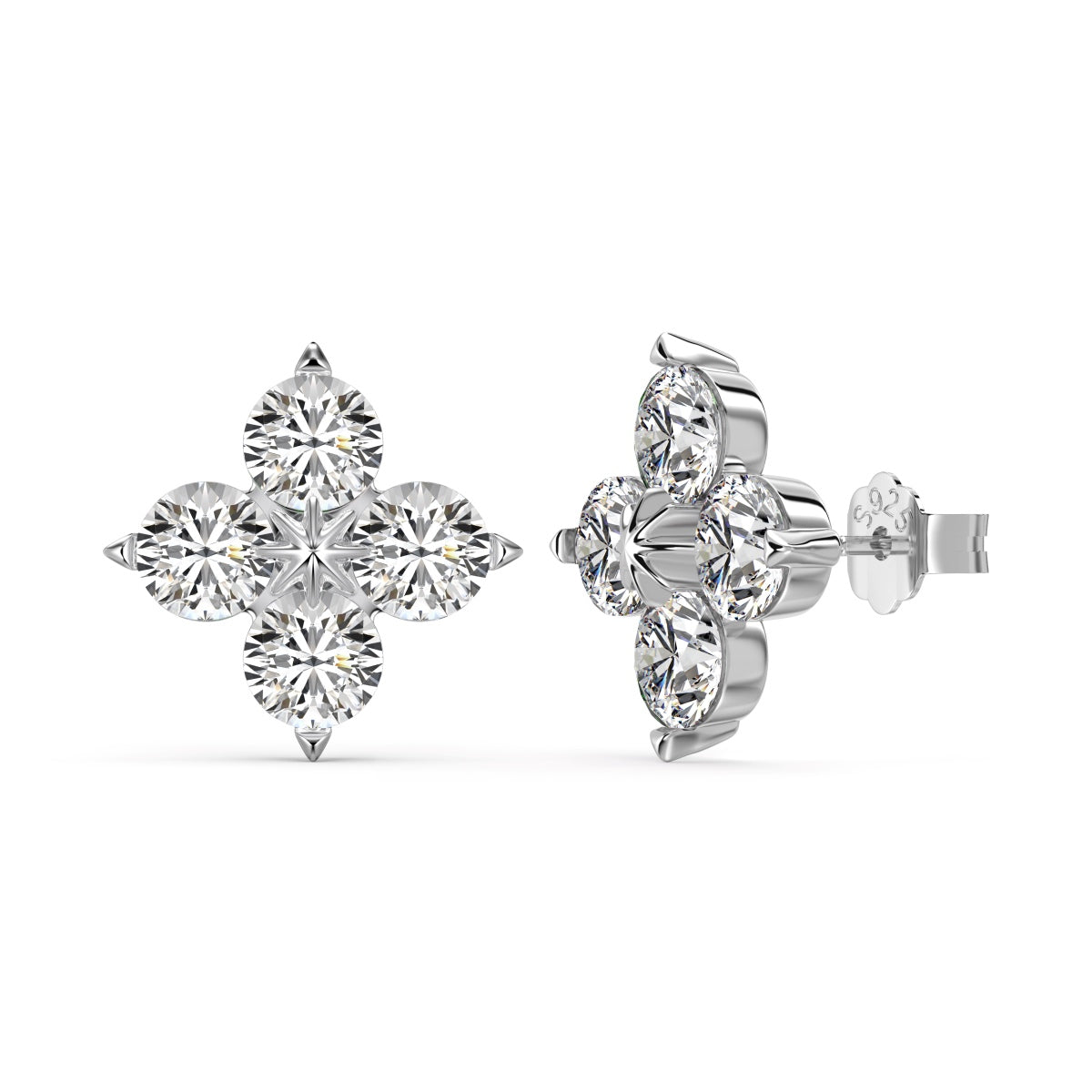 [HOT]Four-Leaf Clover Eight-Pointed Star Earrings