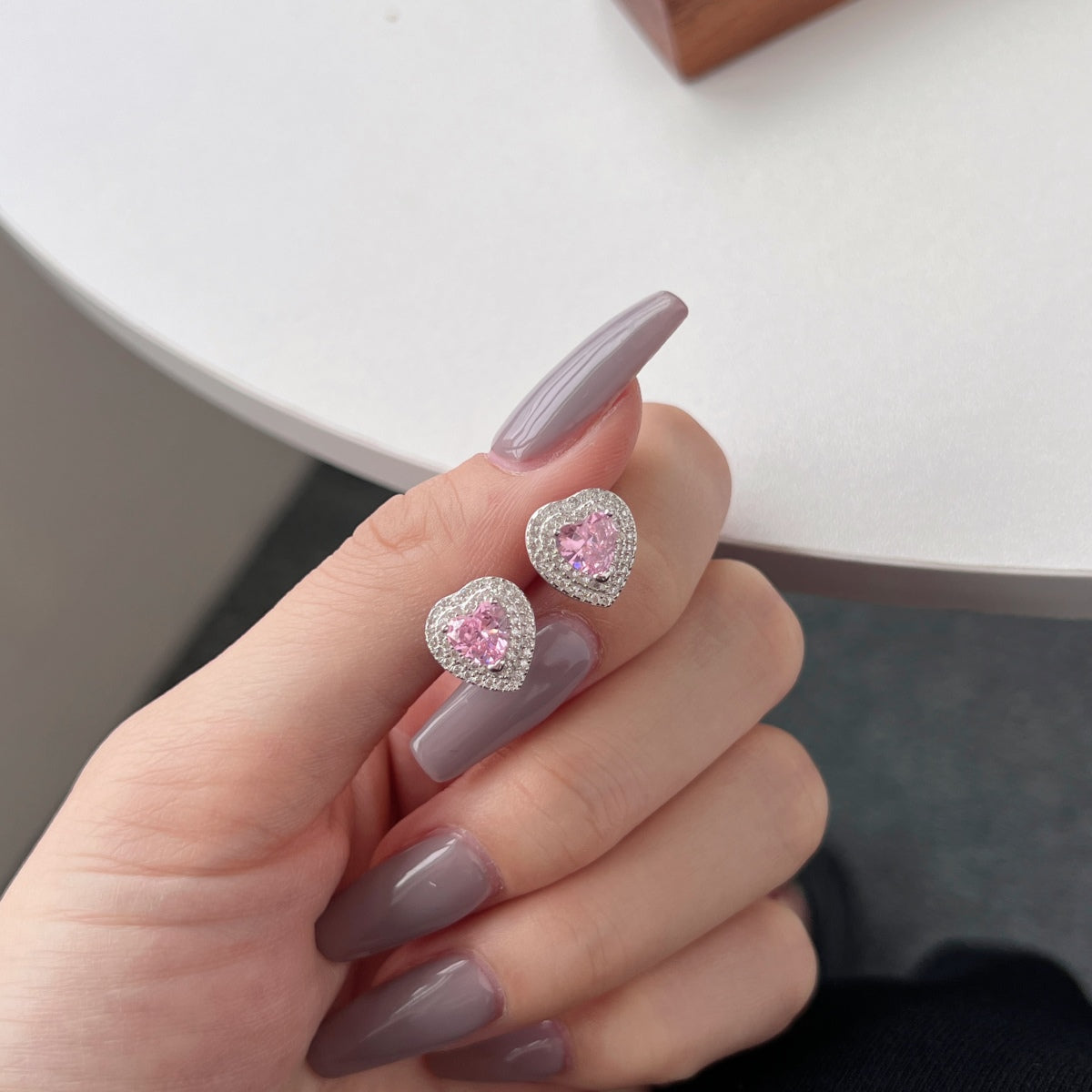 [HOT]Dazzling Heart Shape Lover Earrings