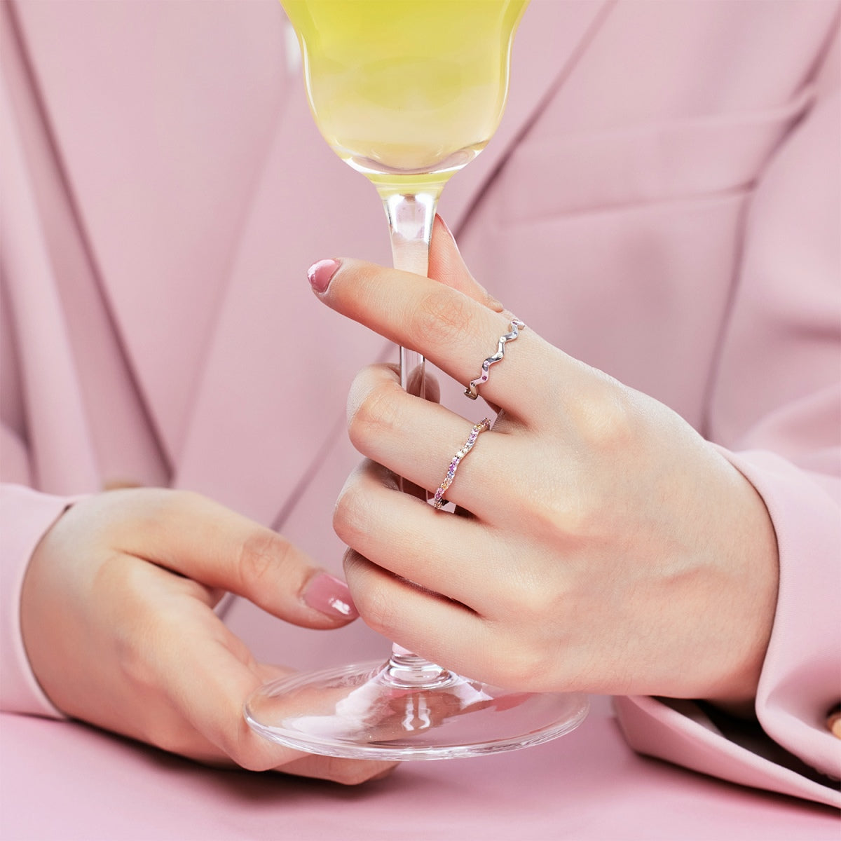 [HOT]Dainty Colorful Round Cut Party Ring