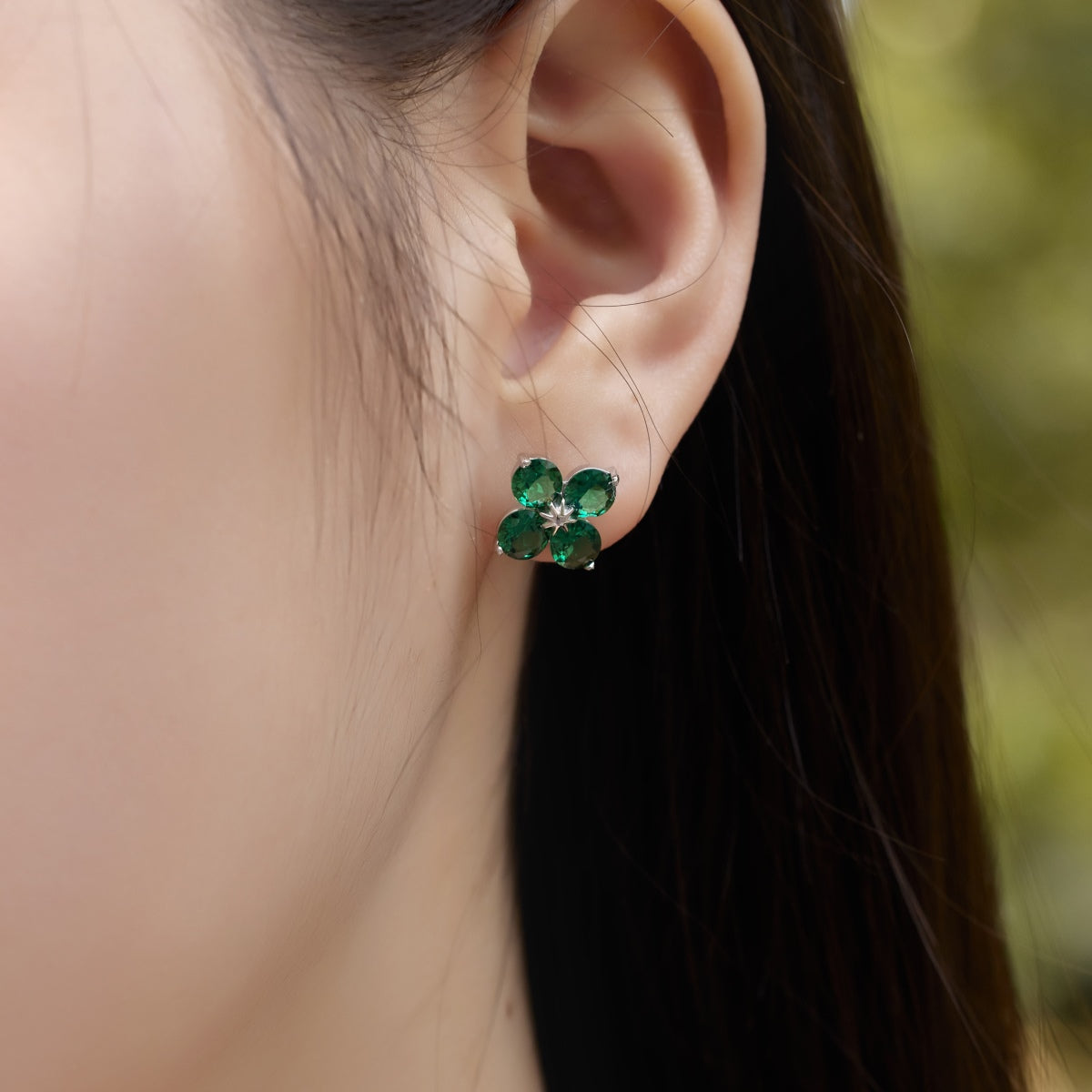 [HOT]Four-Leaf Clover Eight-Pointed Star Earrings