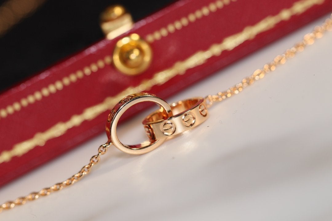 DIANA LOVE NECKLACE PINK GOLD AND SILVER