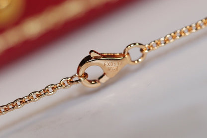 DIANA LOVE NECKLACE PINK GOLD AND SILVER