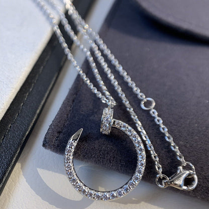DIANA JUSTE NECKLACE SILVER DIAMONDS