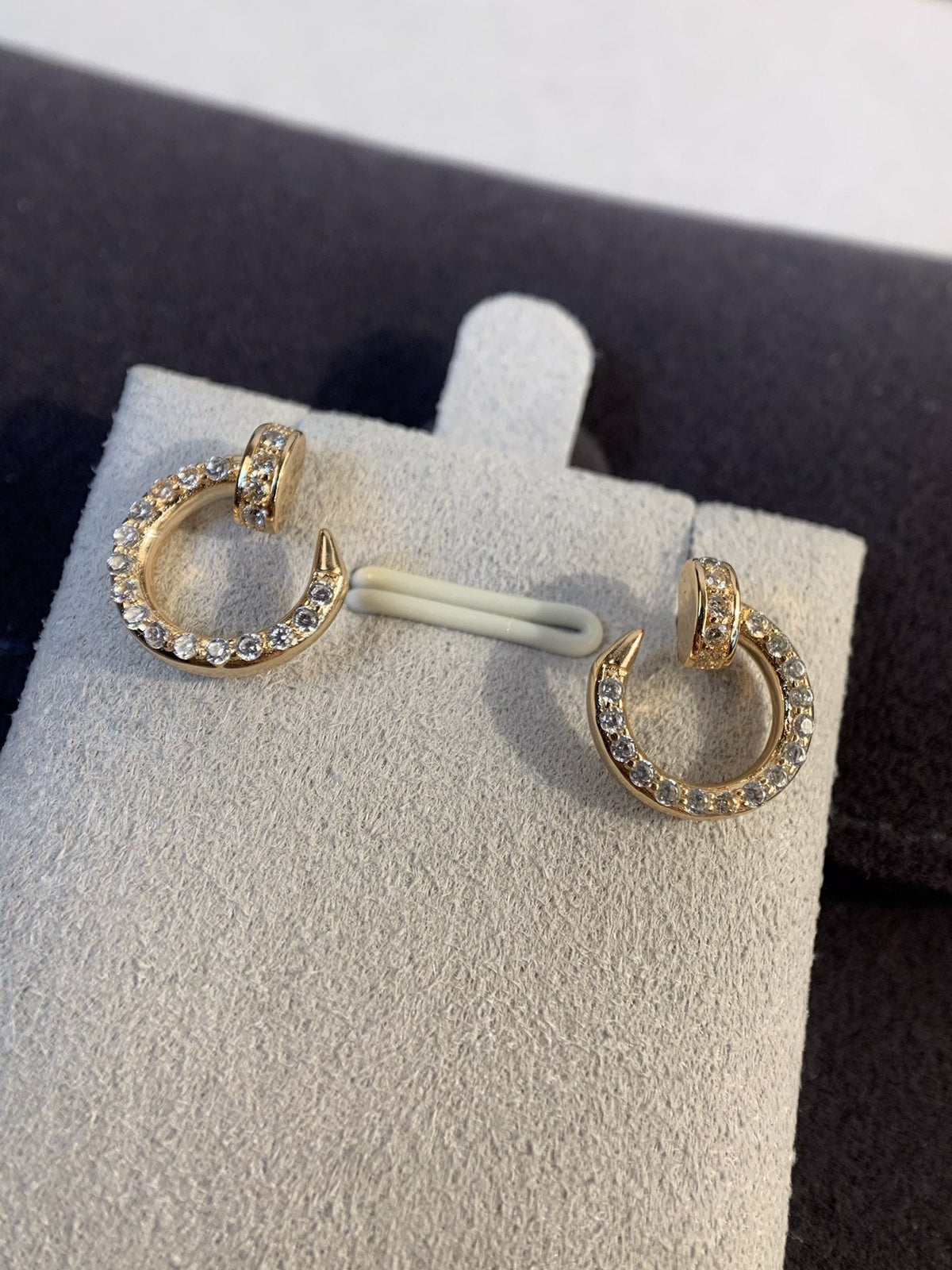 DIANA JUSTE EARRINGS GOLD DIAMONDS