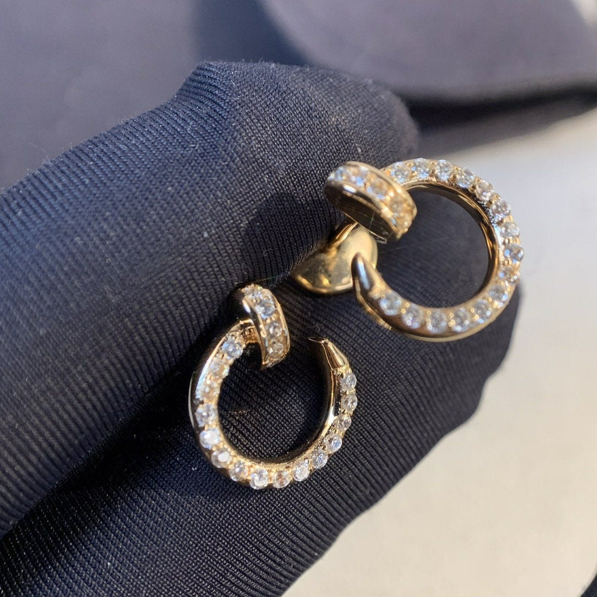 DIANA JUSTE EARRINGS GOLD DIAMONDS