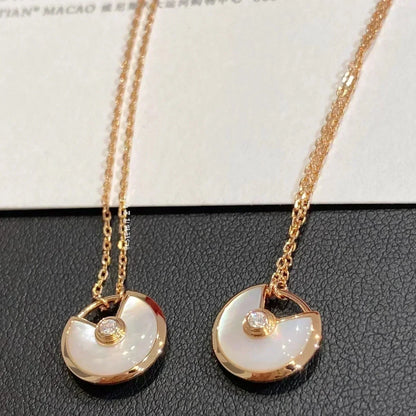 DIANA AMULETTE ROSE GOLD MOP NECKLACE