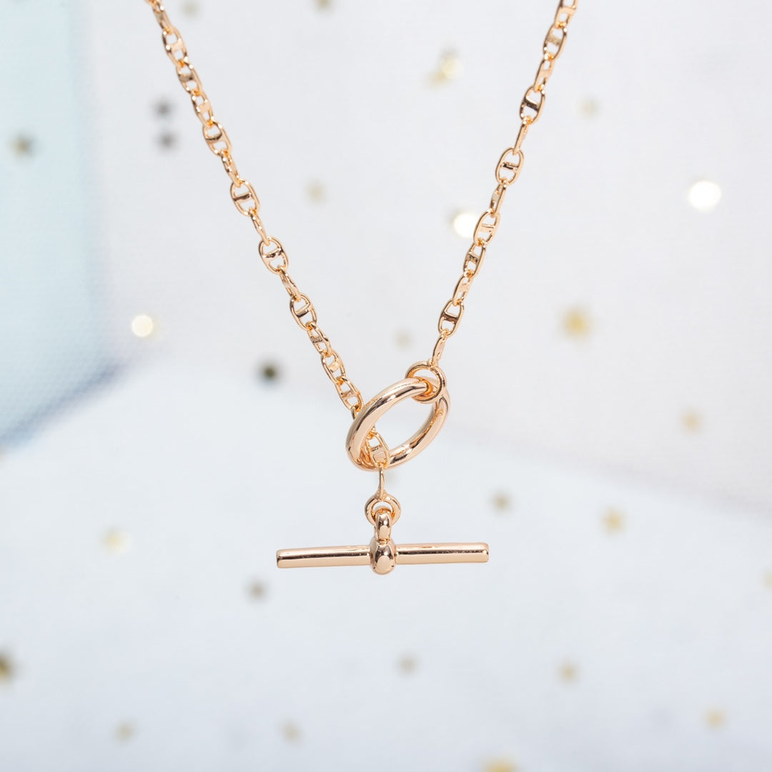 DIANA ECHAPPEE NECKLACE PINK GOLD