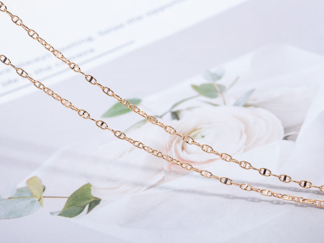 DIANA ECHAPPEE NECKLACE PINK GOLD