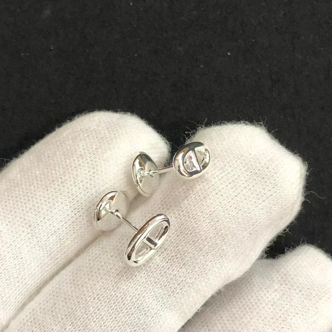 DIANA CHAINE SMALL EARRINGS GOLD AND SILVER