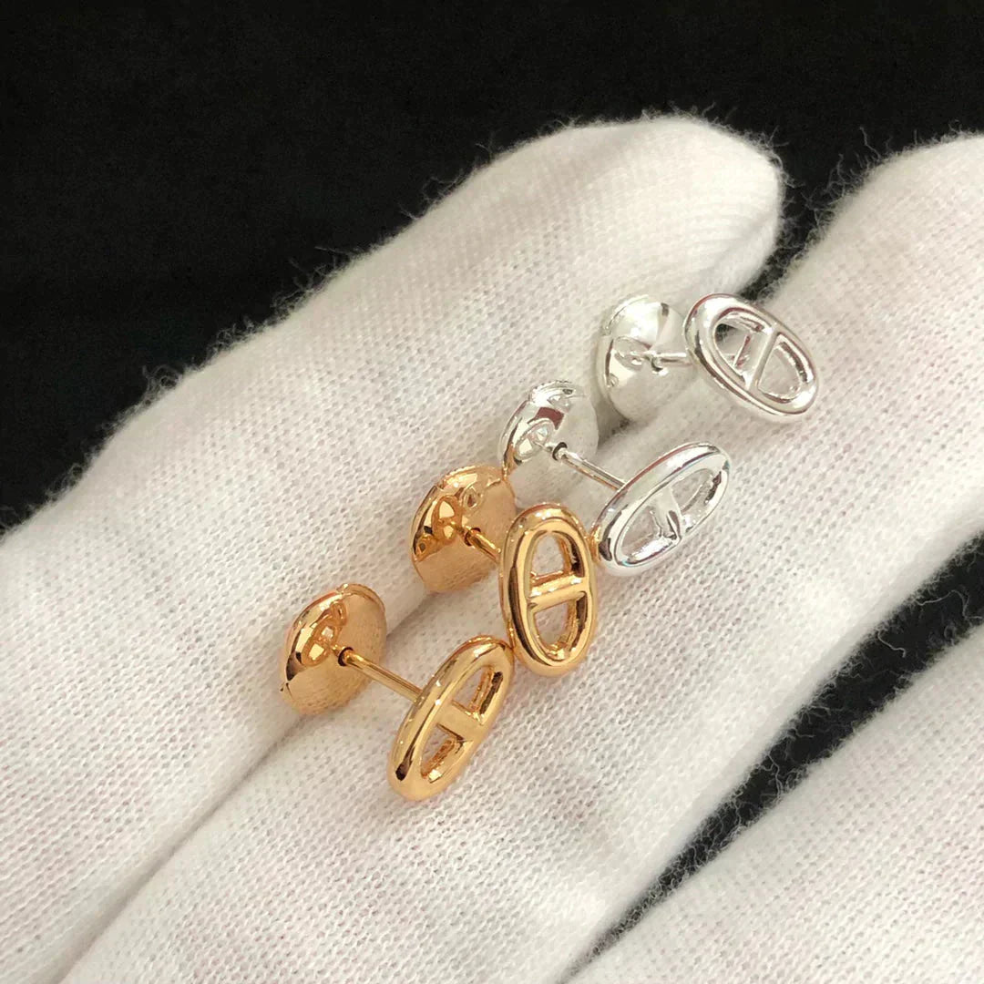 DIANA CHAINE SMALL EARRINGS GOLD AND SILVER