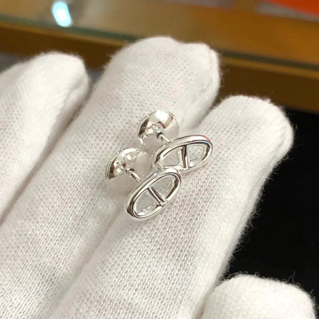 DIANA CHAINE SMALL EARRINGS GOLD AND SILVER