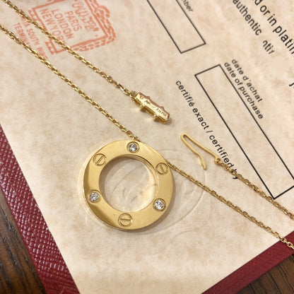 DIANA LOVE NECKLACE 16MM 3 DIAMONDS