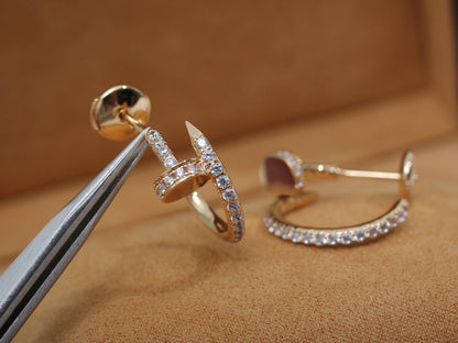 DIANA JUSTE EARRINGS 12.75MM PINK GOLD DIAMOND