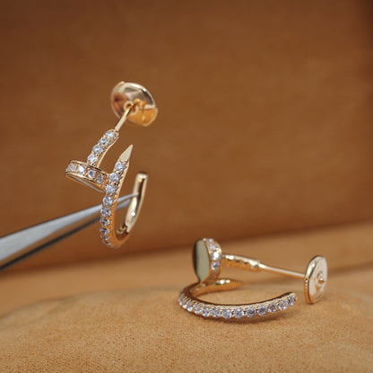 DIANA JUSTE EARRINGS 12.75MM PINK GOLD DIAMOND