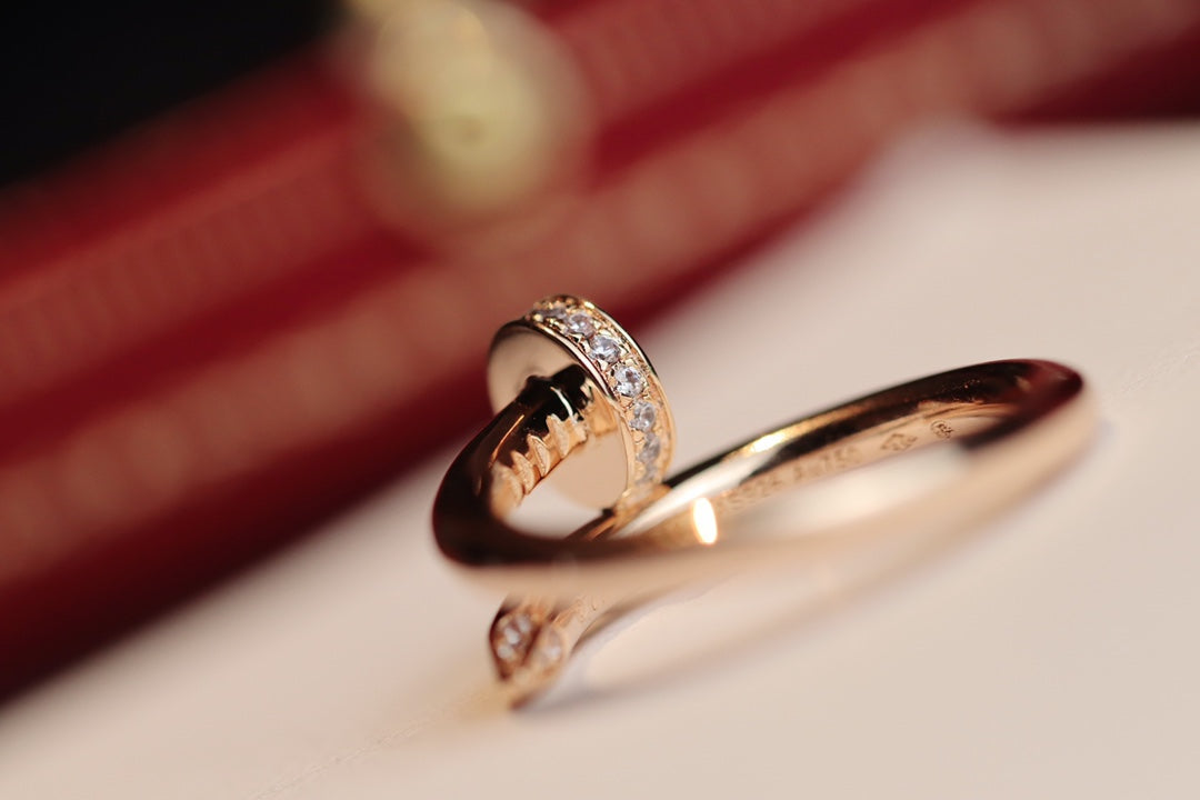 DIANA JUSTE RING 2.65MM PINK GOLD DIAMOND