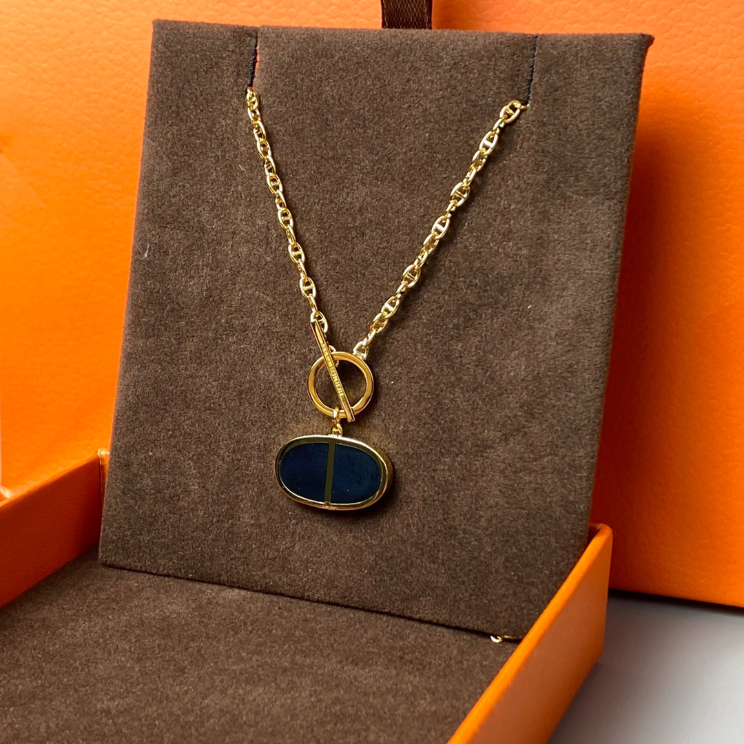 DIANA CHAINE VERSO BLACK CERAMIC NECKLACE