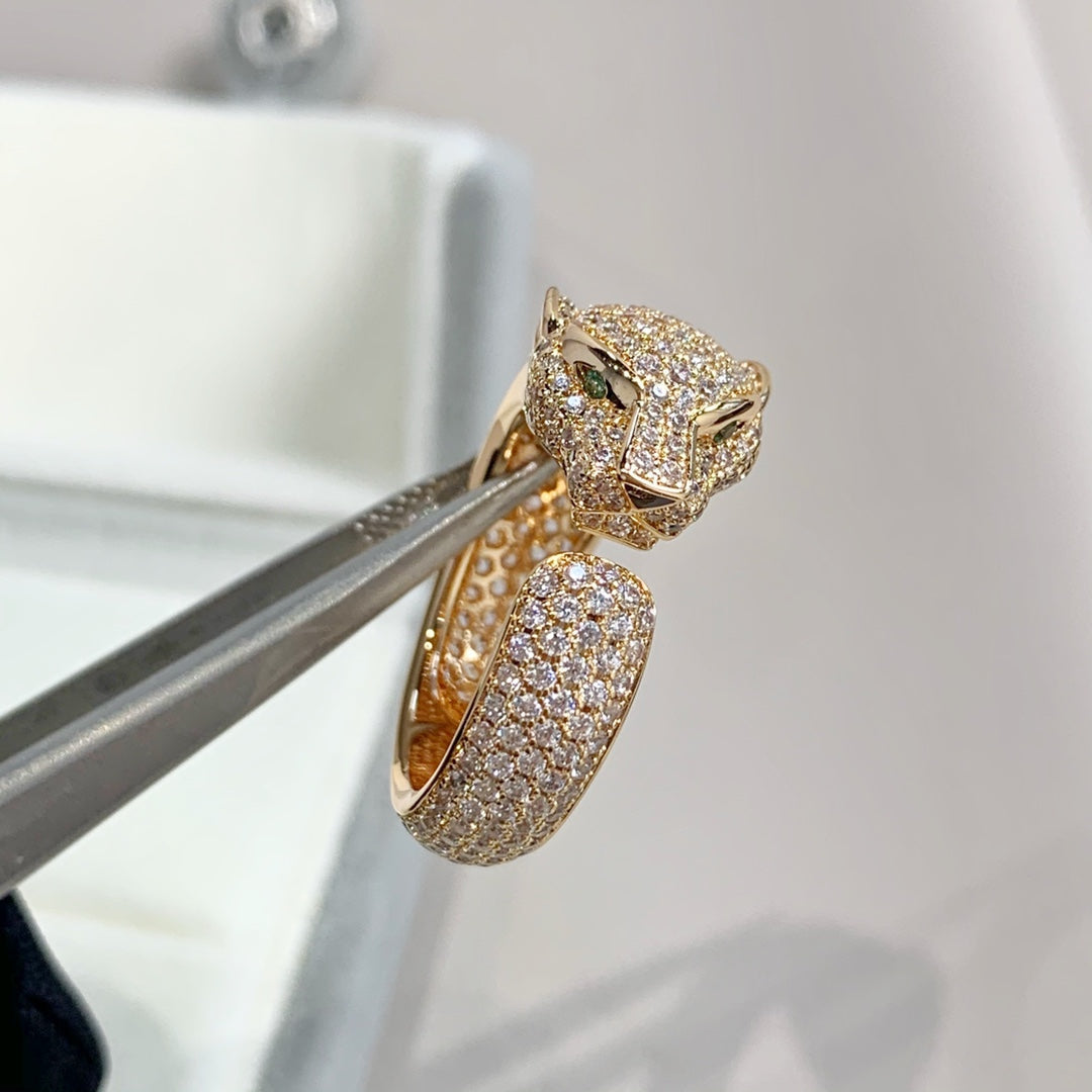 DIANA PANTHERE PINK GOLD DIAMOND RING