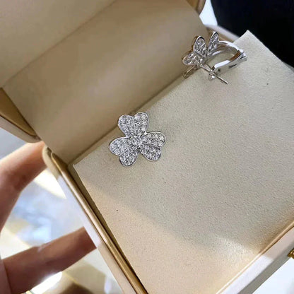 CLOVER COMOS DIAMOND EARRINGS SILVER