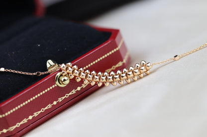 DIANA CLASH PINK GOLD NECKLACE